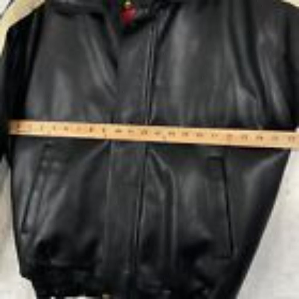 Vtg USA Jacket Mens Small Black Flag Big Letter Spellout *Read - Picture 12 of 16